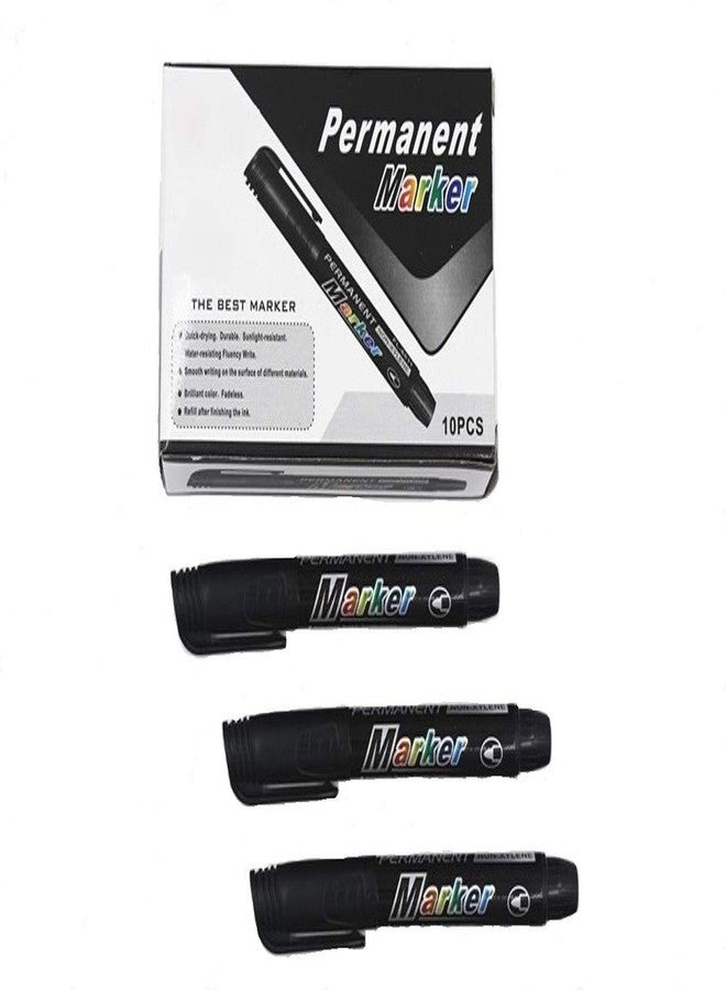YAJNAS Permanent Marker Pen Set, Stationery for Home, Schools and Offices - BLACK COLOR - Pack of 30 - Image 2